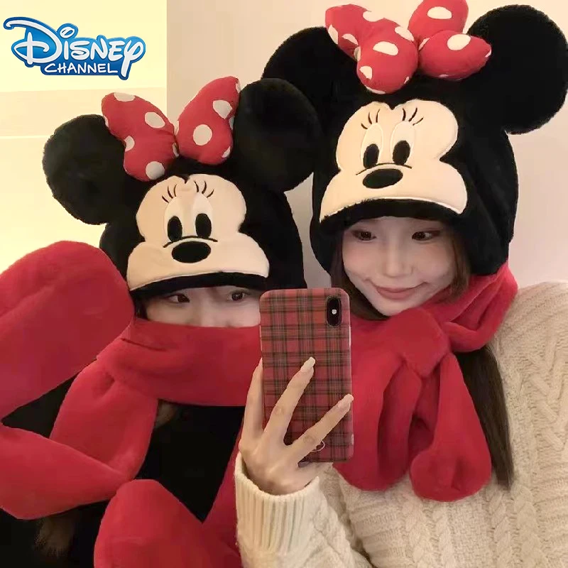 Santa Hat Plush - Disney Plüsch Mickey Minnie Mouse Schal