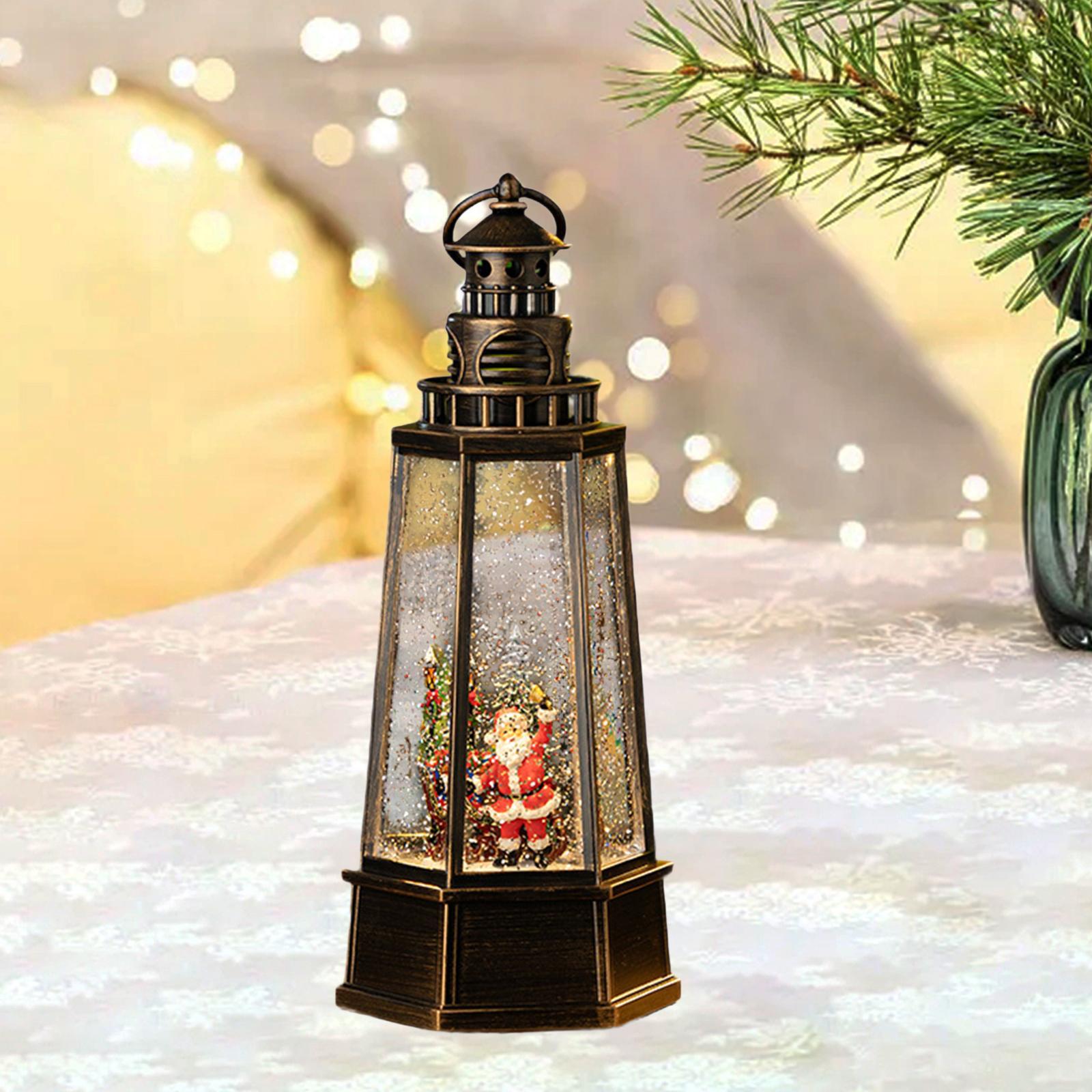 Snow Globe Musical - Weihnachts-Schneekugel-Laterne mit Musikbox, Singende Glitzer-Musikbox mit