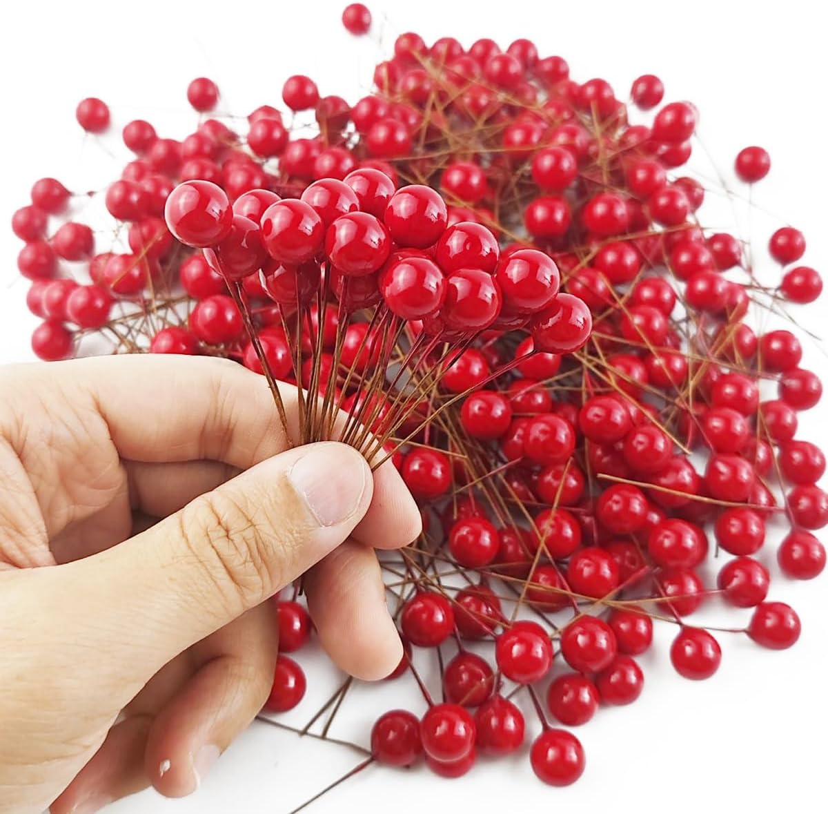 Christmas Wreath Fake - Künstliche Stechpalmen-Beeren, Mini, 10 mm, künstliche
