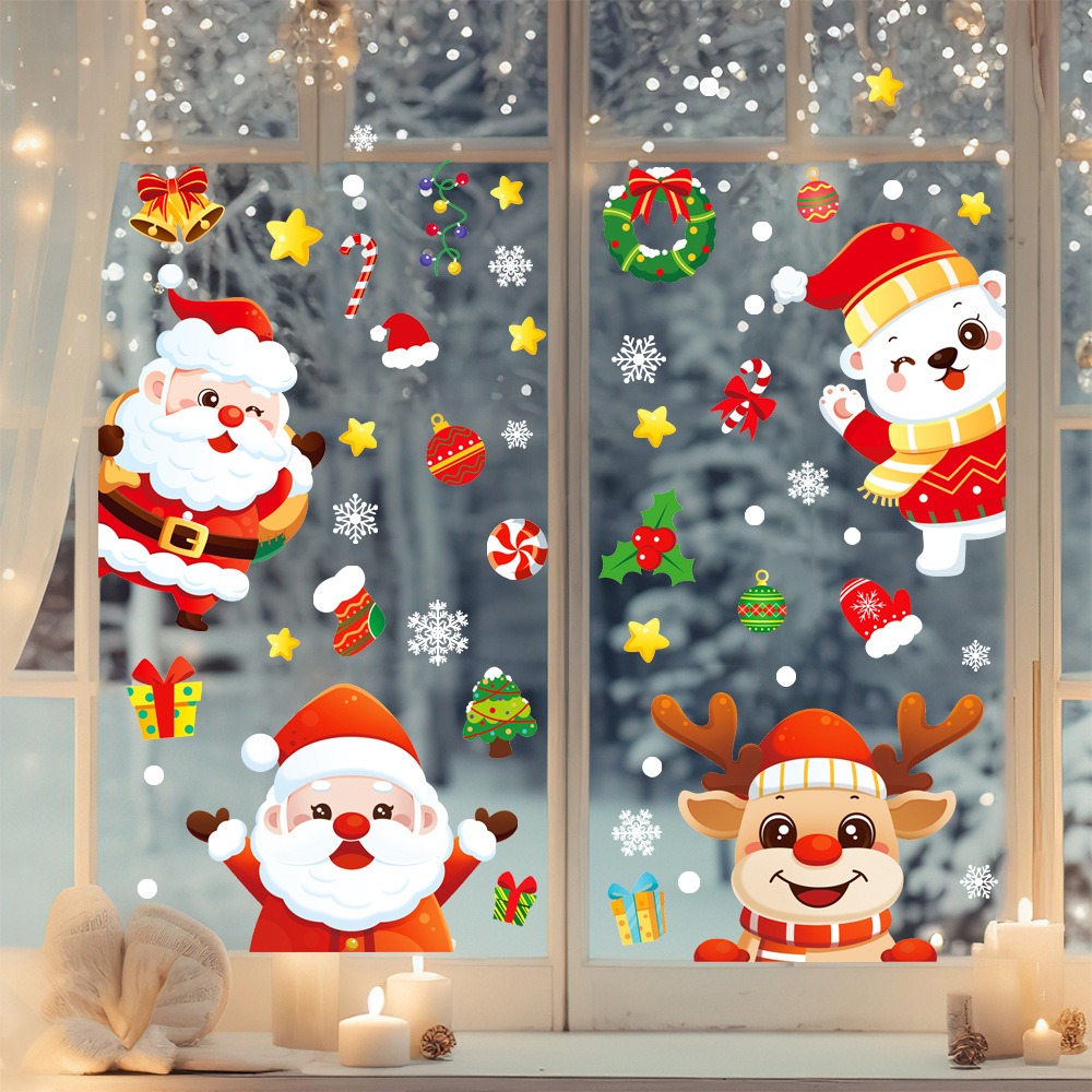 Cartoon Weihnachten Weihnachts – Snowflake Window Decal Bewertung und Preis
