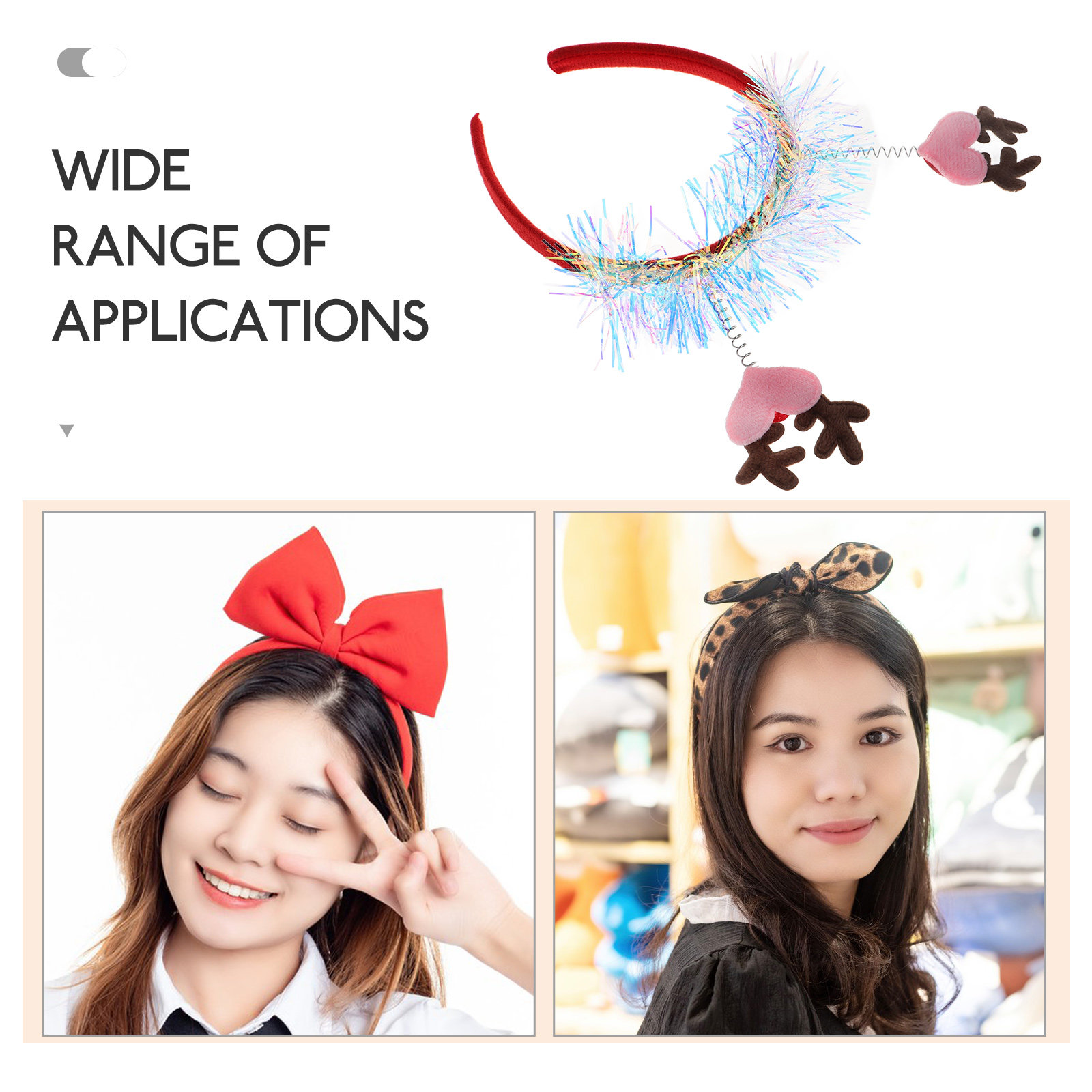 Glitzerndes Herz-Elch-Geweih-H – Reindeer Antlers Headband Bewertung und Preis